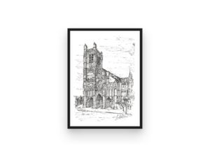 auxerre cathedral print