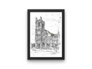 auxerre cathedral print