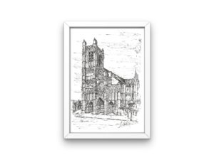 auxerre cathedral print