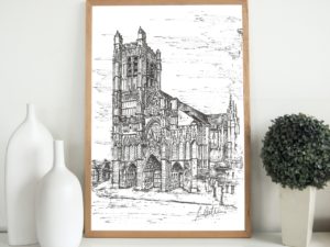 auxerre cathedral print