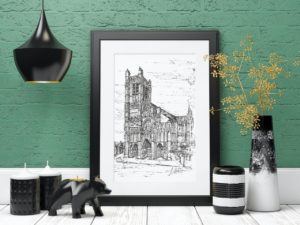 auxerre cathedral print