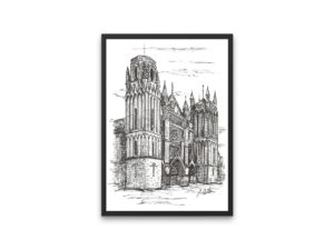 Poitiers Cathedral print
