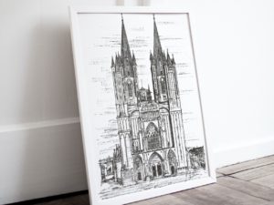 Coutances Cathedral print