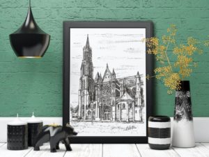 Senlis Cathedral print