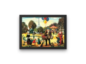 jardin du luxembourg eiffel tower fontaine print