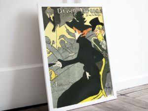 Henri de Toulouse-Lautrec print, Divan Japonais, Paris, Art Nouveau