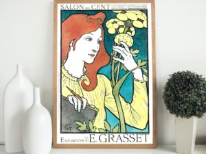 Eugène Grasset print, Salon des Cent exhibition, Paris, Art Nouveau
