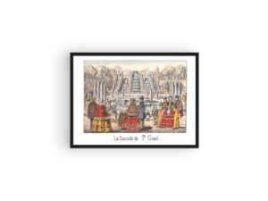 Cascade de St Cloud print, Paris, Epinal art