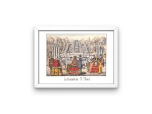 Cascade de St Cloud print, Paris, Epinal art