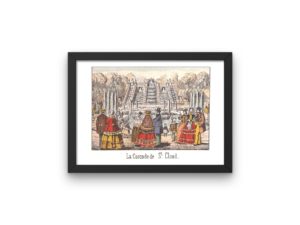 Cascade de St Cloud print, Paris, Epinal art