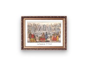 Cascade de St Cloud print, Paris, Epinal art