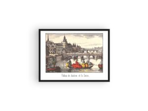 Palais de Justice print, Paris, Epinal art