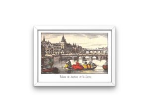 Palais de Justice print, Paris, Epinal art