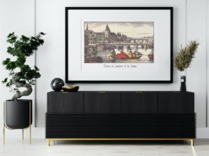 Palais de Justice print, Paris, Epinal art