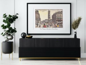 Tour St Jacques print, Paris, Epinal art