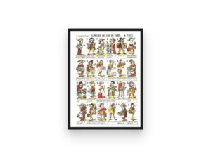 Cris de Paris print, alphabet, Epinal art