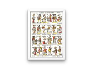 Cris de Paris print, alphabet, Epinal art