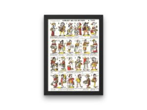 Cris de Paris print, alphabet, Epinal art