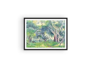 Henri Cross print, Sous Bois, Under the Woods, France, Impressionist Art