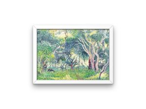 Henri Cross print, Sous Bois, Under the Woods, France, Impressionist Art
