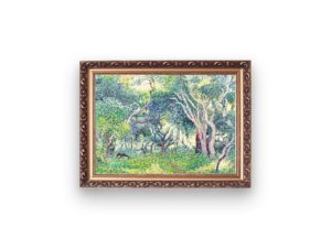 Henri Cross print, Sous Bois, Under the Woods, France, Impressionist Art