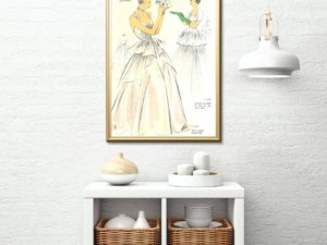 1930s Parisienne Elégance, wedding dress, French fashion, Vintage print