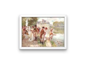 Romantic print, Empire style, Fontainebleu, High Life Tailor, French fashion, Vintage