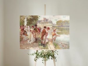 Romantic print, Empire style, Fontainebleu, High Life Tailor, French fashion, Vintage