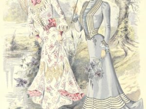 19th century fashion plates, postcards, paris, french,