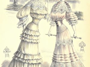 19th century fashion plates, postcards, paris, french,