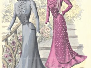 19th century fashion plates, postcards, paris, french,