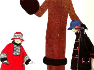 Vintage 1920s French fashion postcard set (6 cards), Belle Jardinière, Paris