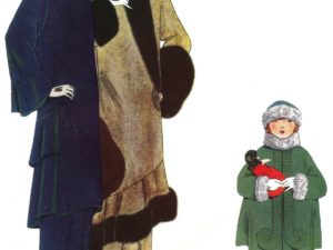 Vintage 1920s French fashion postcard set (6 cards), Belle Jardinière, Paris