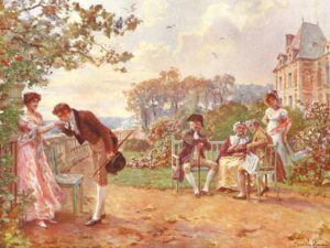 Romantic French postcard set (8 cards), High Life Tailor, Paris, French vintage