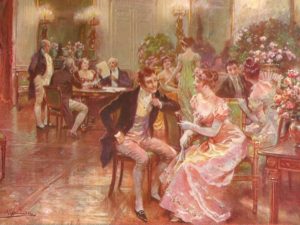 Romantic French postcard set (8 cards), High Life Tailor, Paris, French vintage