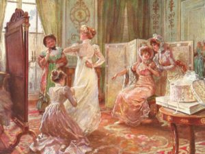 Romantic French postcard set (8 cards), High Life Tailor, Paris, French vintage