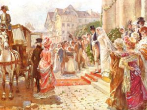 Romantic French postcard set (8 cards), High Life Tailor, Paris, French vintage