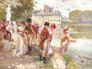 Romantic French postcard set (8 cards), High Life Tailor, Paris, French vintage