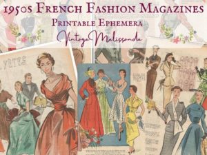 1950s fashion vintage printable digital download