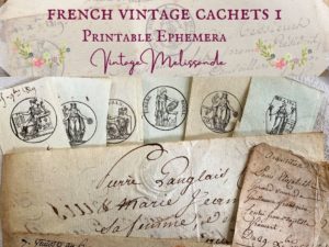 french vintage printable ink stamps