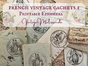 french vintage cachets 1 Printable Ephemera Vintage Melissande