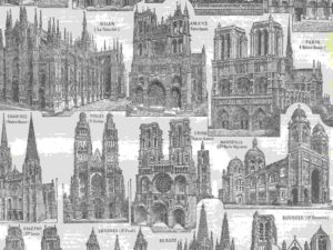 cathedrals larousse dictionary 1922 french vintage printable digital download