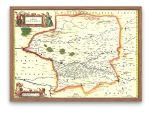 blaeu map perigord france vintage