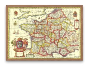 blaeu map france 17th century antique vintage