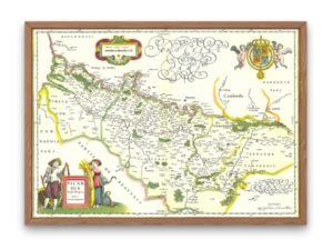 Willem and Joan Blaeu Map, Picardie picardy region, France, 17th century