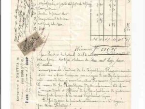 collection of vintage ledger and account pages from 19th century France, printable, digital download, ephemera vintage