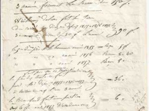 collection of vintage ledger and account pages from 19th century France, printable, digital download, ephemera vintage