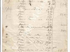collection of vintage ledger and account pages from 19th century France, printable, digital download, ephemera vintage