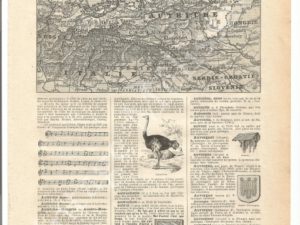 French dictionary pages, Letter A, Larousse, alphabet, printable, digital vintage ephemera