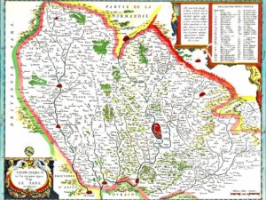 Willem and Joan Blaeu Map, Le Mans, France, 17th century